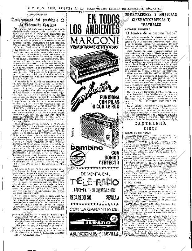 ABC SEVILLA 23-07-1964 página 42