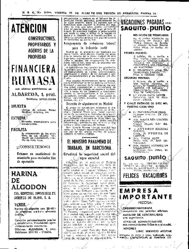 ABC SEVILLA 24-07-1964 página 24