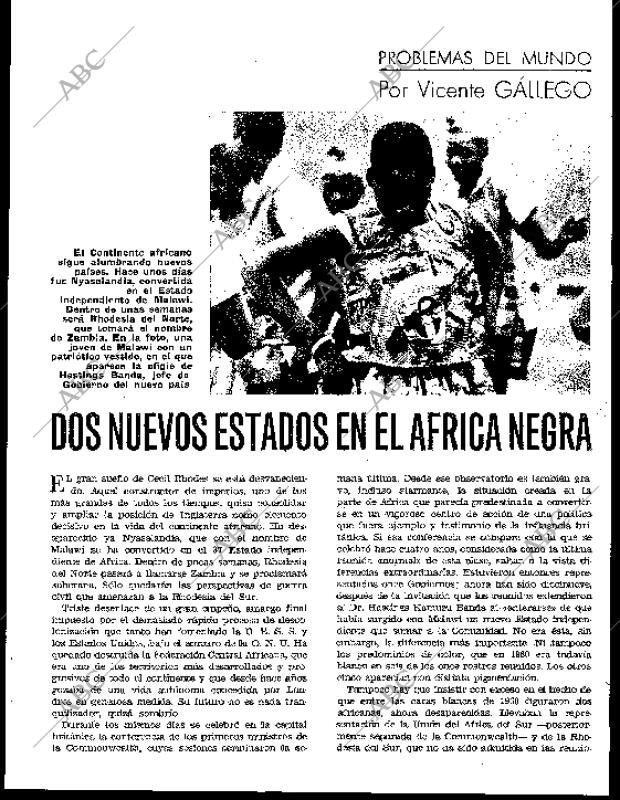 BLANCO Y NEGRO MADRID 25-07-1964 página 53