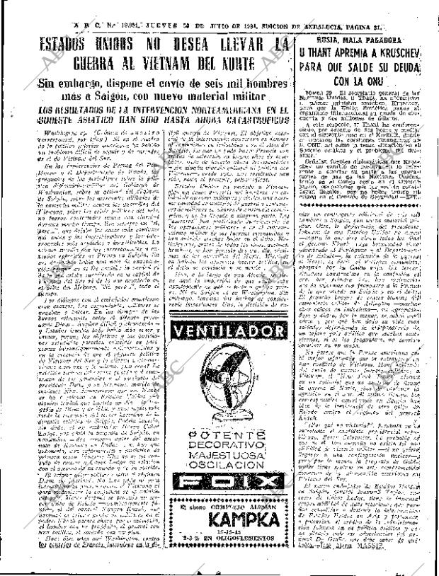 ABC SEVILLA 30-07-1964 página 21