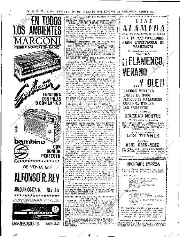 ABC SEVILLA 30-07-1964 página 26