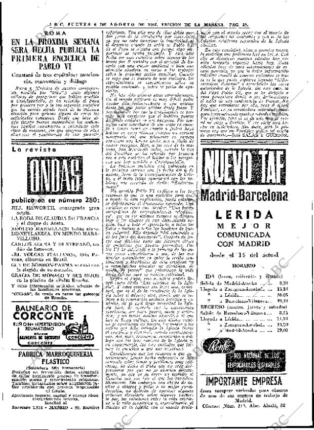 ABC MADRID 06-08-1964 página 32