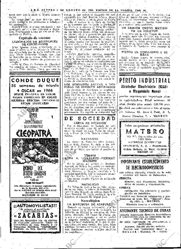 ABC MADRID 06-08-1964 página 44