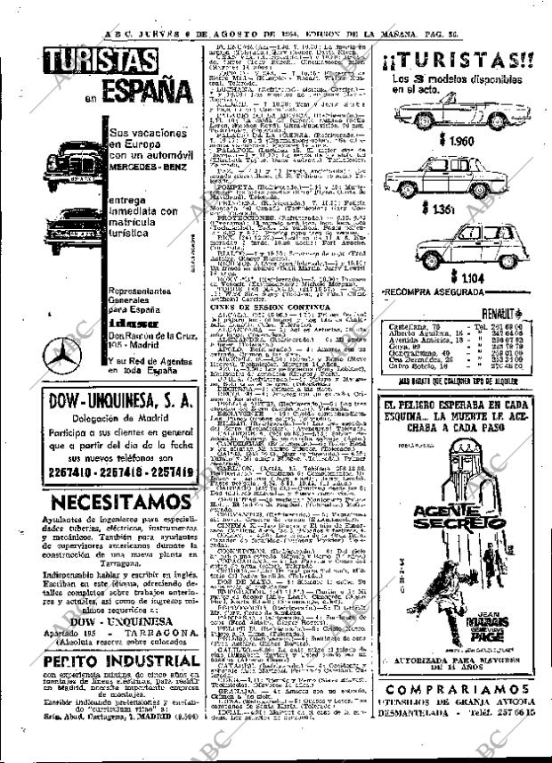 ABC MADRID 06-08-1964 página 56