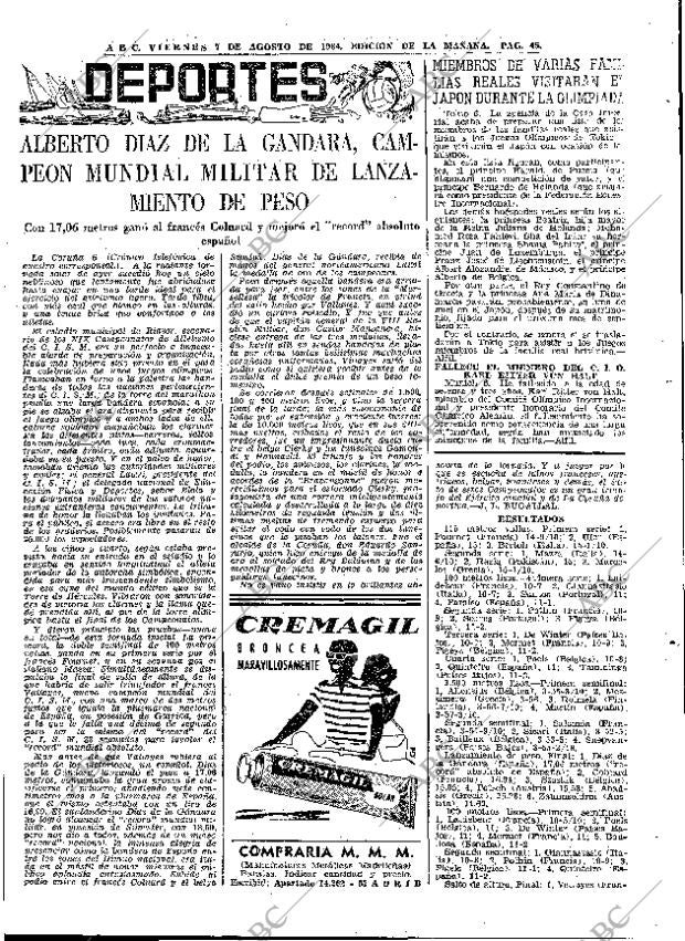 ABC MADRID 07-08-1964 página 45