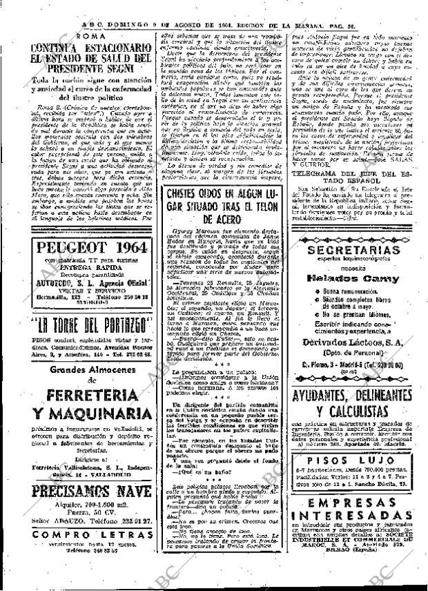 ABC MADRID 09-08-1964 página 58