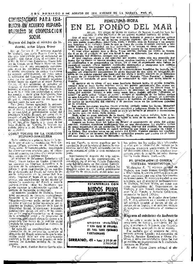 ABC MADRID 09-08-1964 página 65