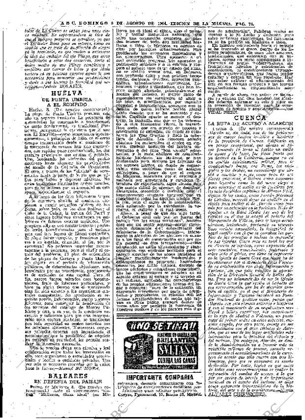 ABC MADRID 09-08-1964 página 70