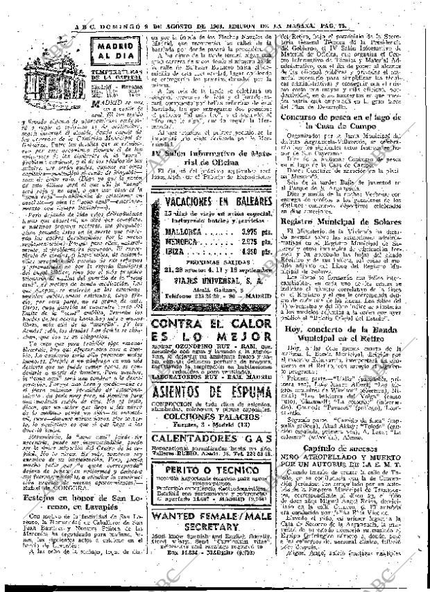 ABC MADRID 09-08-1964 página 75