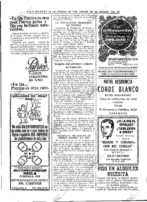 ABC MADRID 11-08-1964 página 40