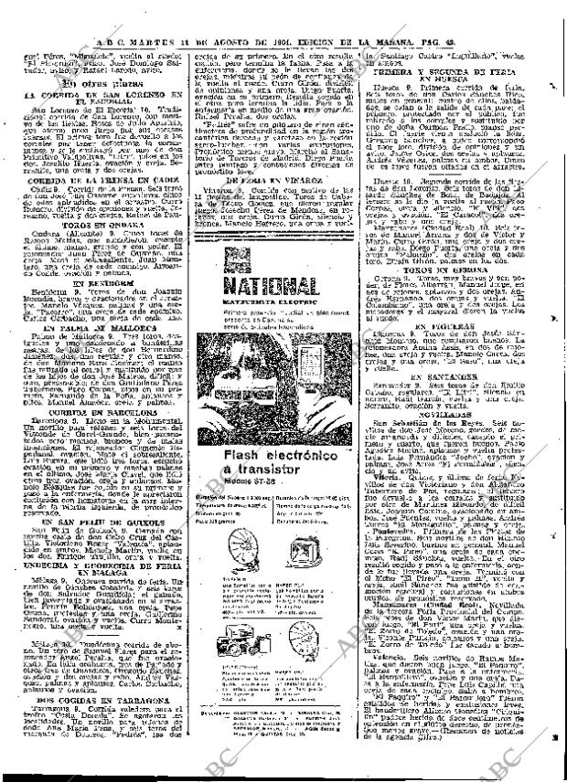 ABC MADRID 11-08-1964 página 49