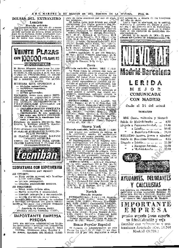 ABC MADRID 11-08-1964 página 50