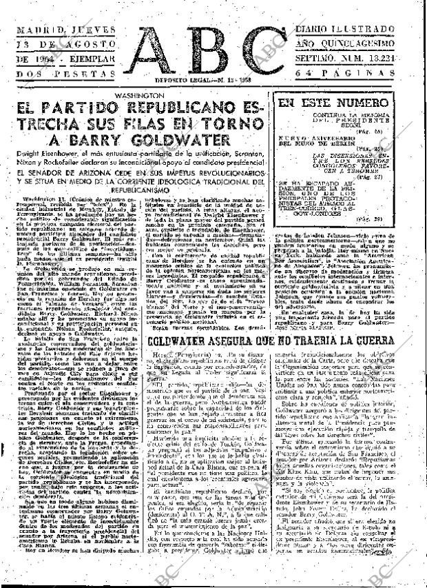 ABC MADRID 13-08-1964 página 23
