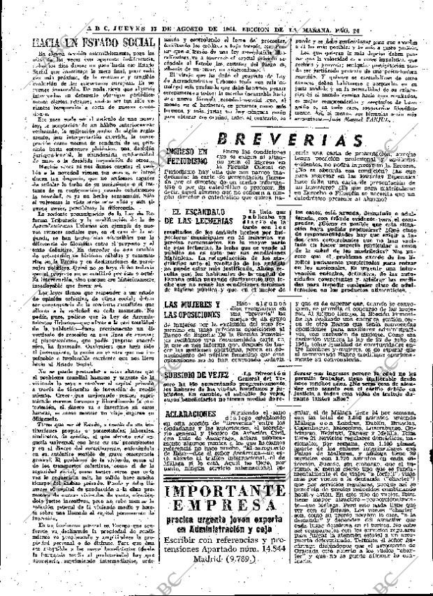 ABC MADRID 13-08-1964 página 24