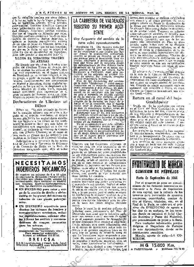 ABC MADRID 13-08-1964 página 38