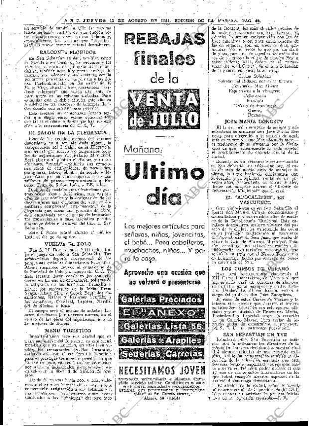 ABC MADRID 13-08-1964 página 40