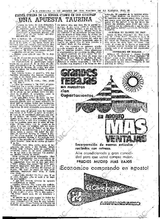 ABC MADRID 13-08-1964 página 45