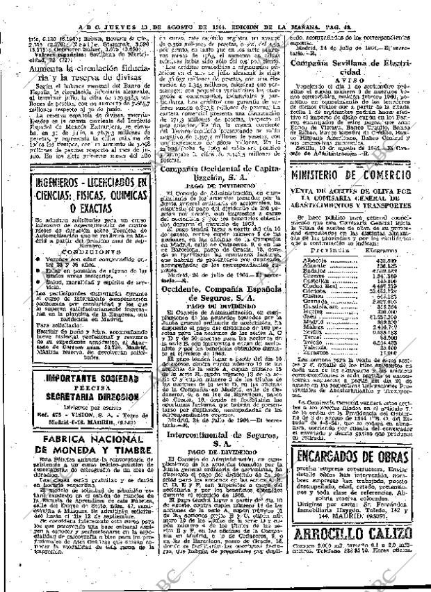 ABC MADRID 13-08-1964 página 48