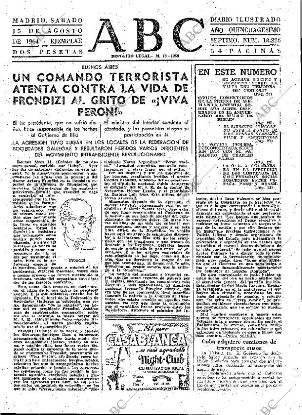 ABC MADRID 15-08-1964 página 23