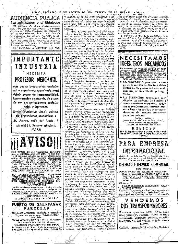 ABC MADRID 15-08-1964 página 38