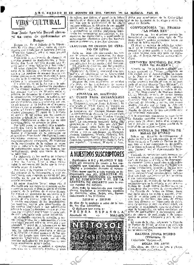ABC MADRID 15-08-1964 página 43