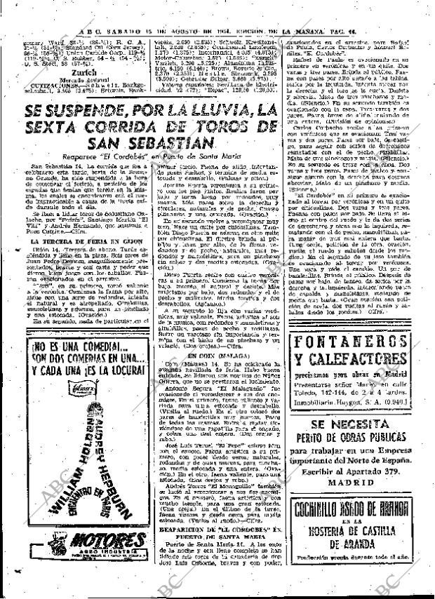 ABC MADRID 15-08-1964 página 46