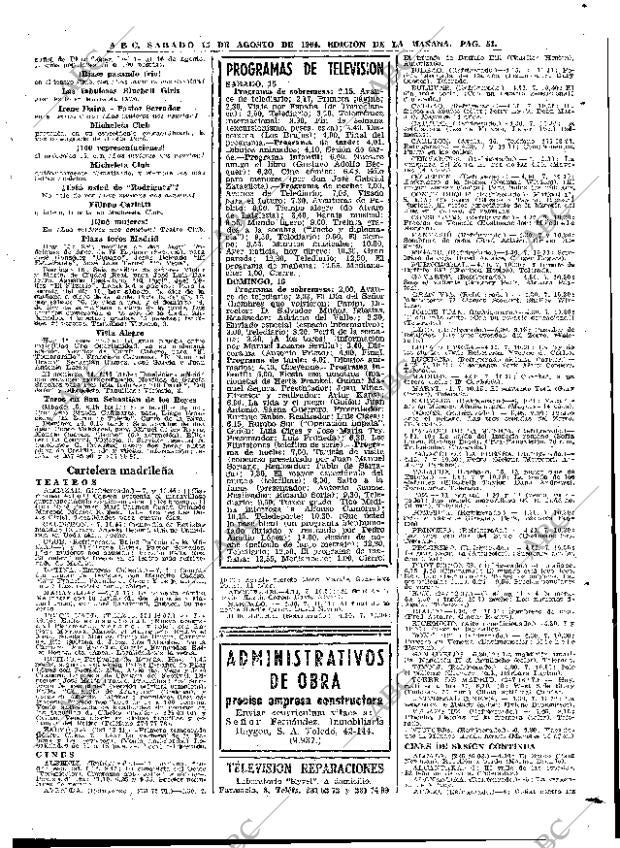 ABC MADRID 15-08-1964 página 51