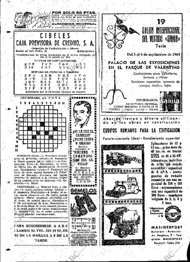 ABC MADRID 15-08-1964 página 62