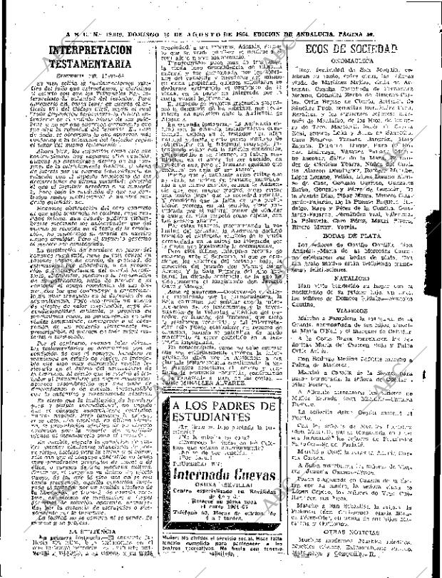 ABC SEVILLA 16-08-1964 página 50