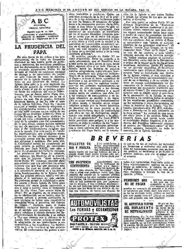 ABC MADRID 19-08-1964 página 20