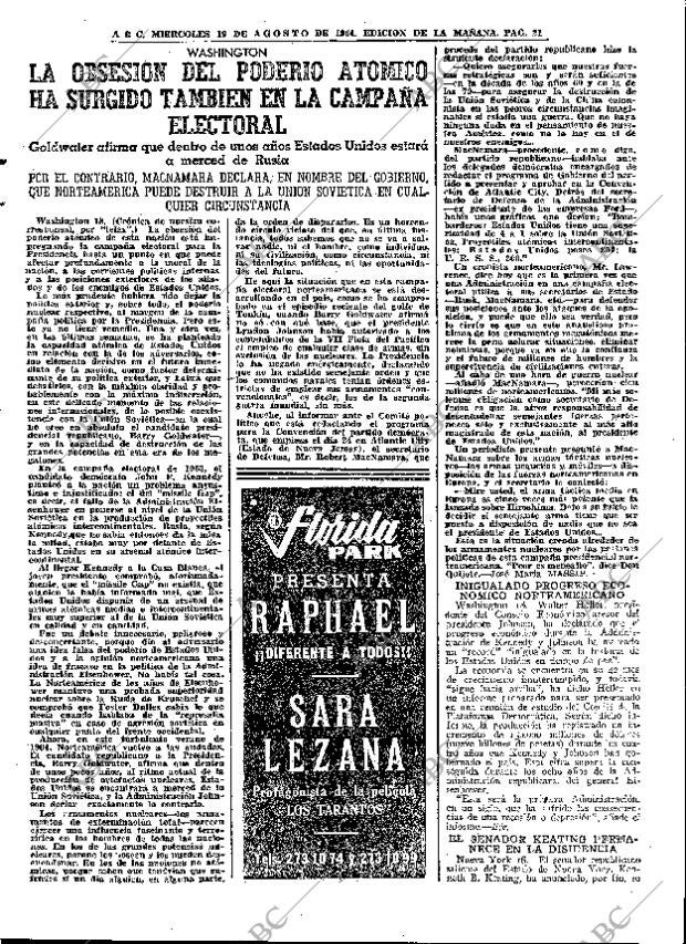 ABC MADRID 19-08-1964 página 21