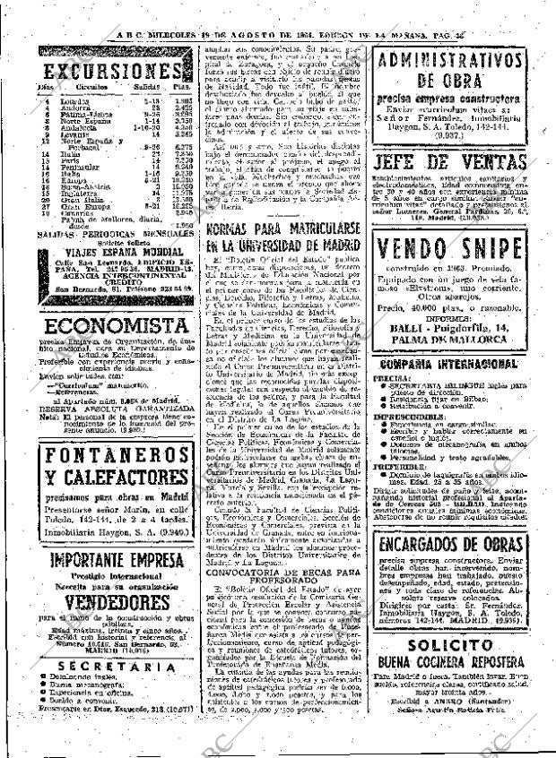 ABC MADRID 19-08-1964 página 36