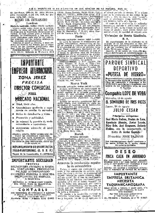 ABC MADRID 19-08-1964 página 40