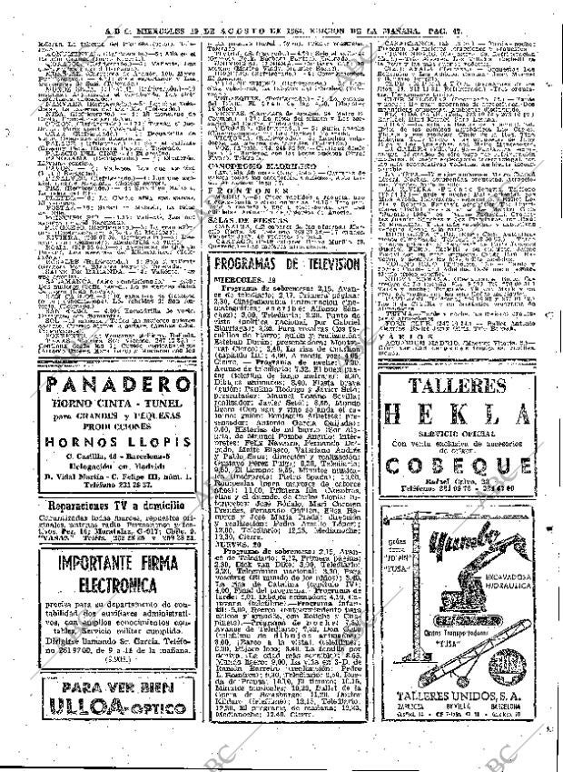 ABC MADRID 19-08-1964 página 47