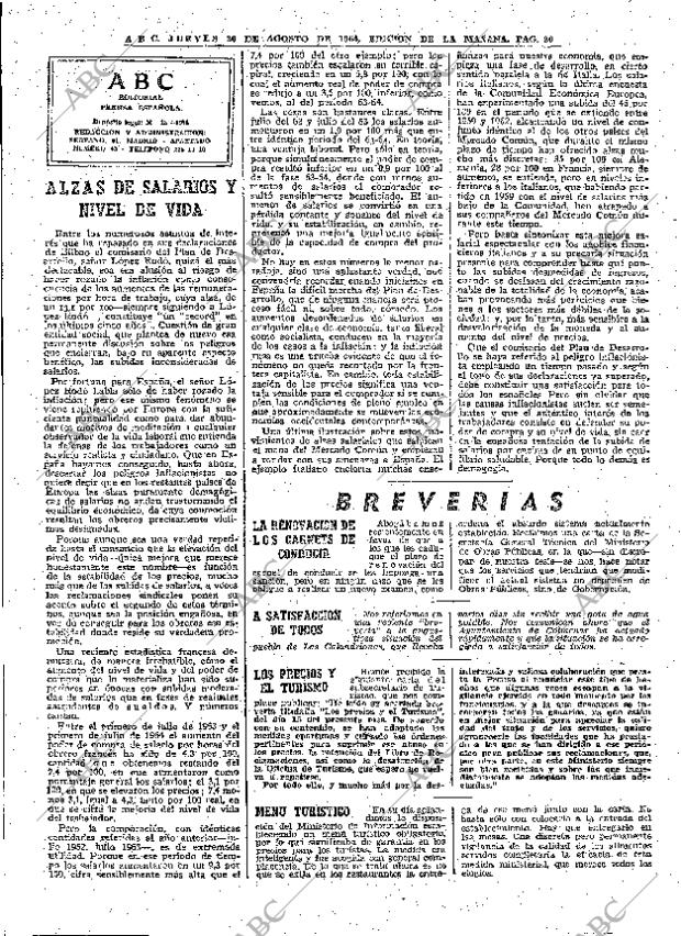 ABC MADRID 20-08-1964 página 20