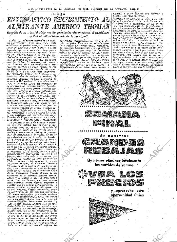 ABC MADRID 20-08-1964 página 27