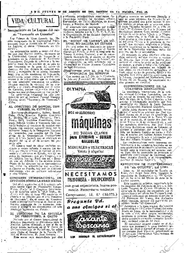 ABC MADRID 20-08-1964 página 44