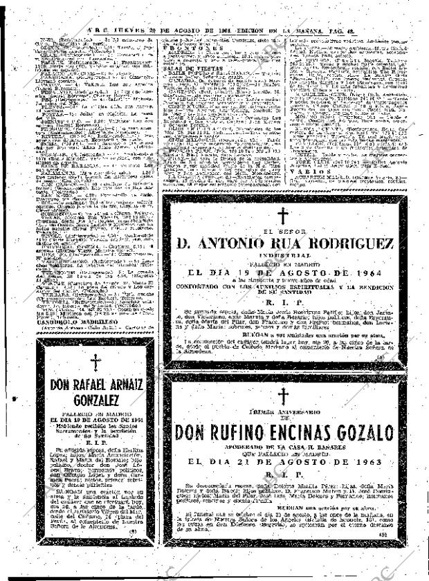 ABC MADRID 20-08-1964 página 48