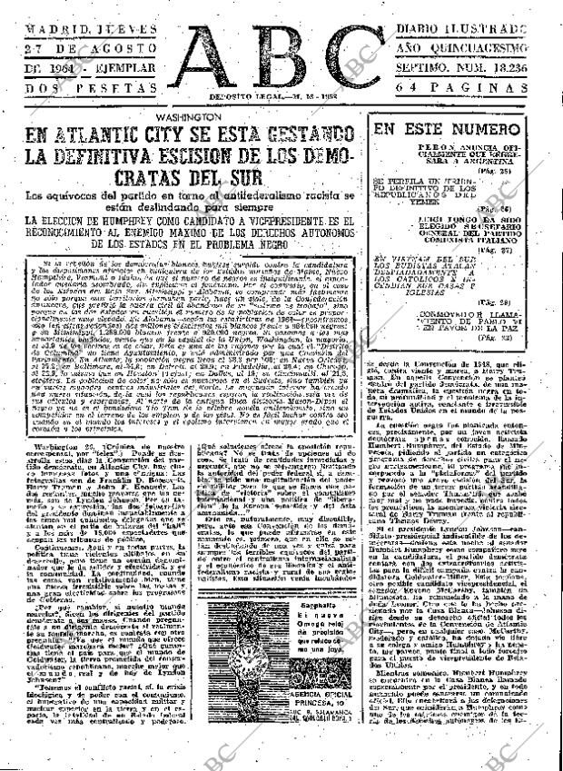 ABC MADRID 27-08-1964 página 23