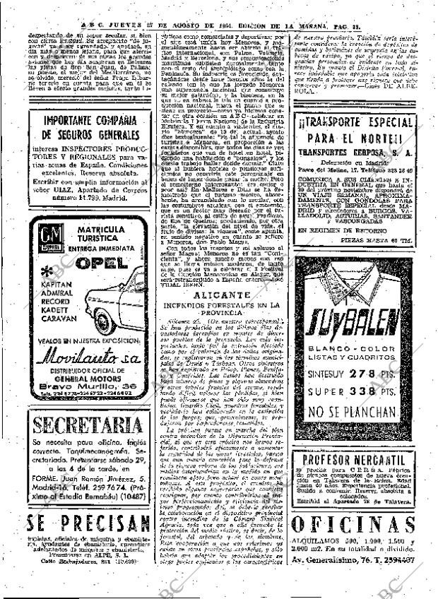 ABC MADRID 27-08-1964 página 38