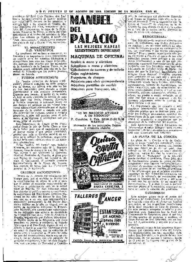 ABC MADRID 27-08-1964 página 42