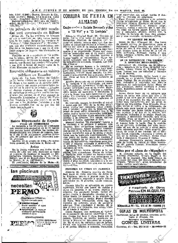 ABC MADRID 27-08-1964 página 48