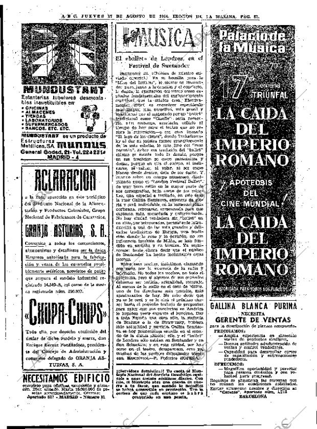 ABC MADRID 27-08-1964 página 52