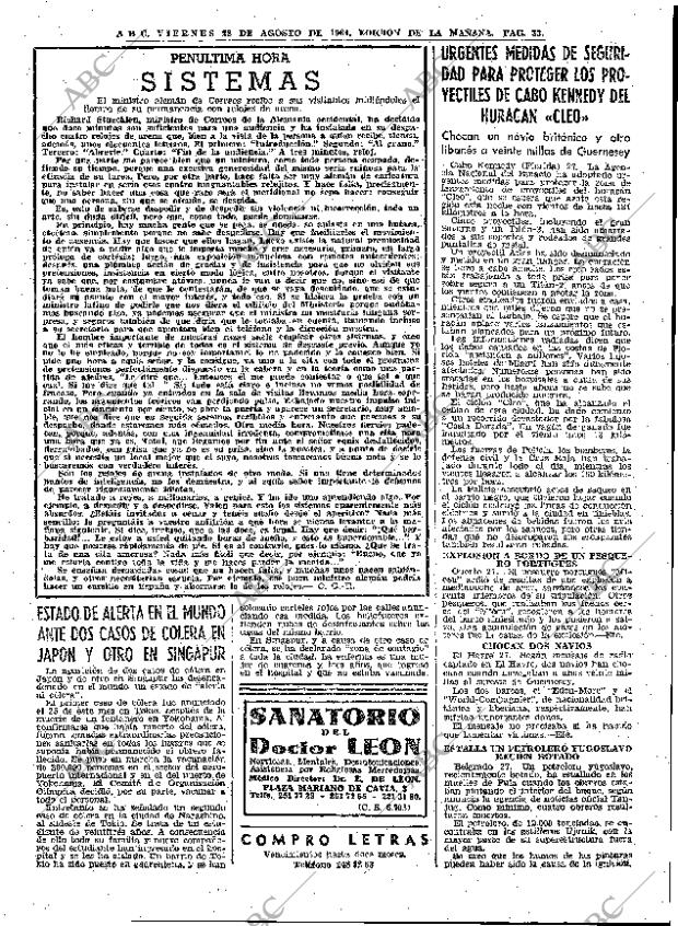 ABC MADRID 28-08-1964 página 33