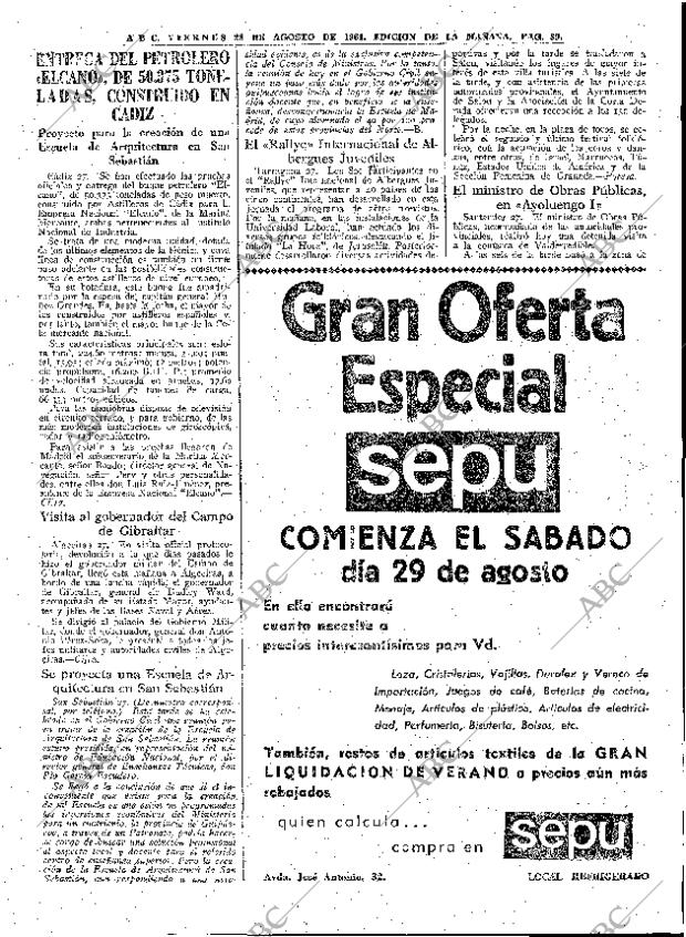 ABC MADRID 28-08-1964 página 39