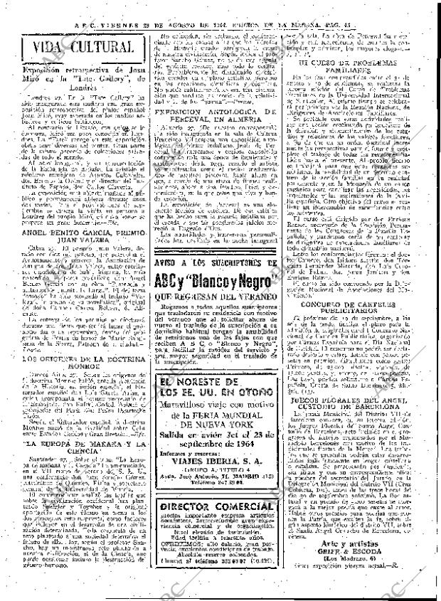 ABC MADRID 28-08-1964 página 45