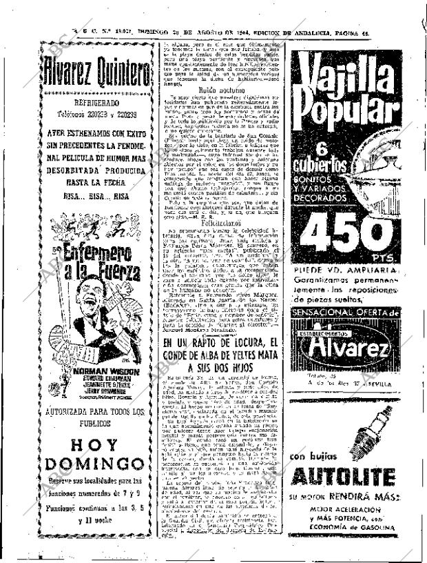 ABC SEVILLA 30-08-1964 página 44