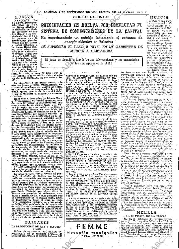 ABC MADRID 06-09-1964 página 61