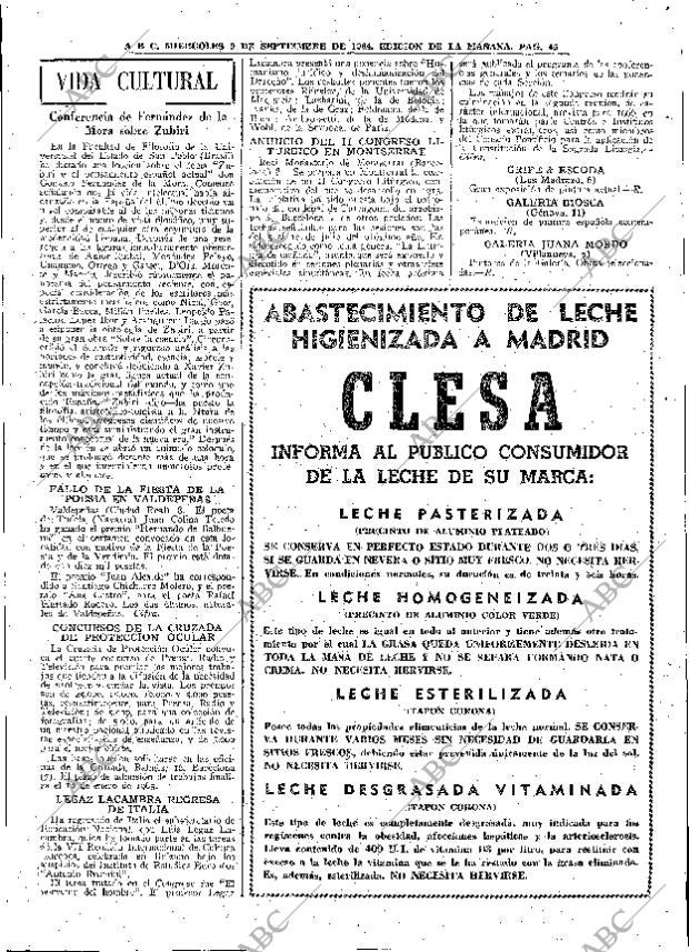 ABC MADRID 09-09-1964 página 45