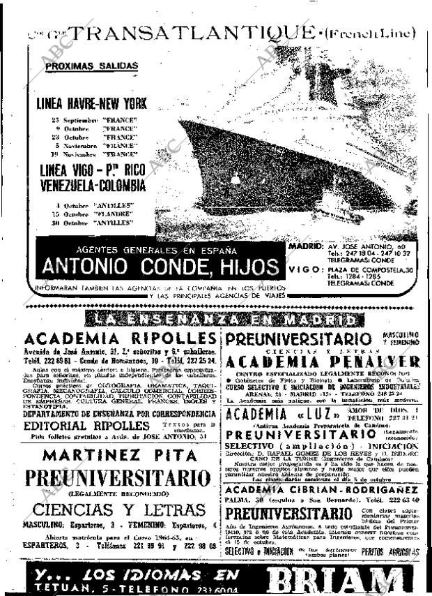 ABC MADRID 11-09-1964 página 15